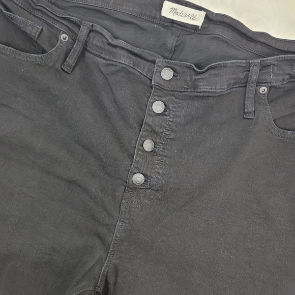 MADEWELL BLACK 9" MID-RISE HIGH WAIST SKINNY JEANS - Picture 9 of 16